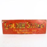 A Vintage tin sign, Golden Shred, The World's Best Marmalade, 26cm x 26cm