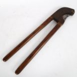 A 19th century rosewood and steel veterinary tail docker tool, by Arnold & Sons of London, length