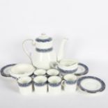 Aynsley Blue Mist coffee service for 6 people