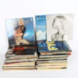 Various vinyl LPs and records, including Cheap Trip, Nothing But The Use, Ian Drury and the