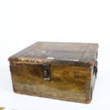 A Victorian stained pine ammo box, H22cm, L47cm, W41cm