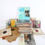 A quantity of vinyl 78s and 45s, mostly jazz, including George Lewis, Chris Barber, Glenn Miller,