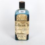 A Vintage bottle of writing ink, by Pelican Ink Soul Manufacturer 1935, 4001 Bluish Flowing, bottle