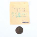 A Roman 268AD Salonina bronze coin