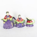 A Staffordshire Radford design novelty 3-piece tea set, "Little Old Lady", circa 1930s