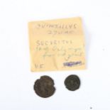 2 Roman quintillus bronze coins 270AD