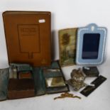 Andrew W Tirer "History of the Horn Book", travel set, Wedgwood Jasperware frame, and other
