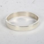 A Danish sterling silver bangle by Moltke, of plain form, in fitted box, circa 1970s