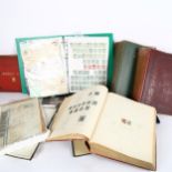 A quantity of various postage stamps and albums, including collector's cards, imperial stamp album