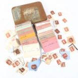 A collection of Vintage British stamps, including Penny Reds, Scarlets, Penny Purples, Lilacs,