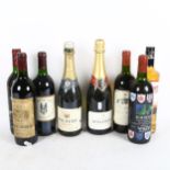 Various wines and spirits, including Famous Grouse, 1985 Chateau Coucheroy etc (8 bottles)