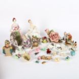 Royal Doulton lady and other figures, including Hummel