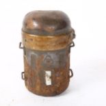 A First World War Period French gas mask canister, height 16cm