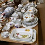 A Royal Worcester Evesham pattern dinner, coffee and teaware, including serving dishes and tureens