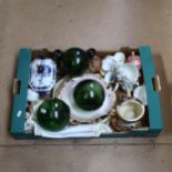 Fishing floats, decorative china items etc