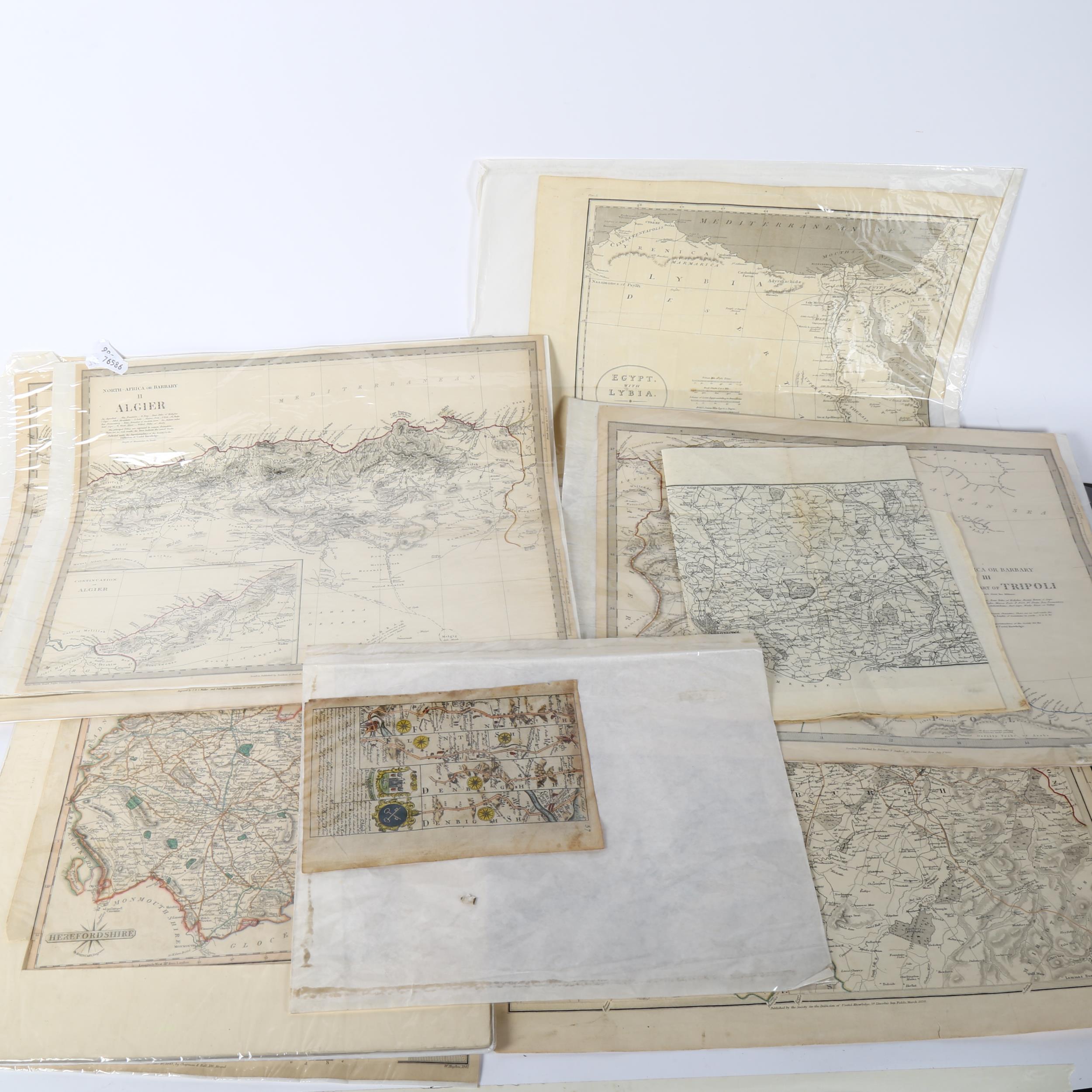 Various Antique maps, including Denbigh, West African, Syria, Egypt etc - Image 2 of 2