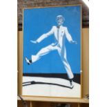 A large oil on double board, Fred Astaire, 184cm x 125cm overall