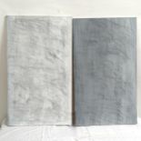 Jose Camacho, pair of graphite drawings on canvas laid on board, 56cm x 96cm