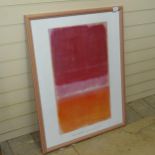 Mark Rothko, untitled, (red), 1956, framed, 85cm x 65cm