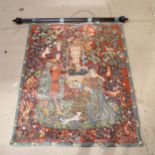 French tapestry 1985 Franklin Mint titled Le Roman De La Rose, by Anne-Roland Aknin, Medieval