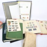 A quantity of postage stamp albums, containing various world stamps