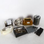 Art Deco and other cigarette lighters, and a box of cufflinks