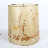 A Vintage lamp shade, decorated with dried and pressed flowers, height 40cm