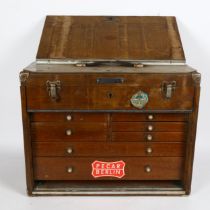 A mid-20th century Neslein engineer's tool chest, with fitted drawers and baize-lined lid