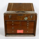 A mid-20th century Neslein engineer's tool chest, with fitted drawers and baize-lined lid