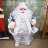 Painted composition dressed Santa Claus figure, with fake fur trim, 80cm