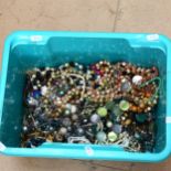 A quantity of modern costume jewellery (boxful)
