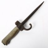 A French model 1886 spike bayonet, blade length 16cm