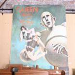 Queen, News Of The World, album cover cardboard billboard used in a local record shop, used for