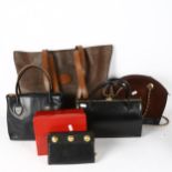 Rodeo style Italian leather bucket bag, and other leather handbags