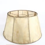 A Vintage leather hide lamp shade, diameter 56cm