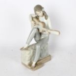 NAO sculpture of a girl playing a guitar, 25cm