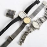 4 various wristwatches, including Skagen