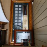 A limited edition Sir Donald Bradman cricket bat, signed with hand painted portrait by Dave