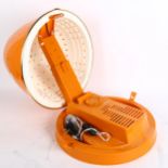 A Calor orange space lamp 1960s hairdryer