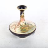 A Satsuma vase with finely painted and gilded decoration, signed, height 9cm