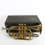 A Weltklang cornet, with carry case