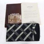 JAEGER - a 1984 commemorative silk scarf, with letters and documents