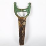 A Victorian painted cast-iron boot scraper