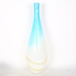 A large Studio glass 'beach' bottle vase, height 54cm