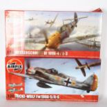 Airfix Focke-Wulf FW190A-5/A-6 1/24 scale model kit, boxed and unused, and an Airfix Messerschmitt