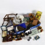 A quantity of pre-decimal coins, various commemorative coins, a quantity of Vintage cufflinks,