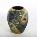Moorcroft Phoenix vase, with tube-lined feathers, height 9cm, boxed