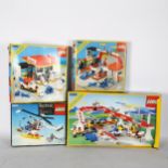 LEGO - LEGO motor racing set 6381 and 6395, and LEGO garage set 6378, all boxed and including