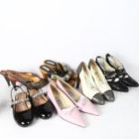6 pairs of Vintage lady's shoes, including Maud Frizon, Paris, and Pollini, Italy
