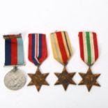 A set of 4 Second World War Service medals, comprising George VI War medal, African Star, 1939 -1945